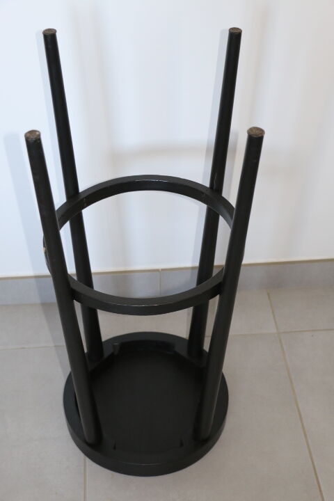 2 black baumann stools 785mm