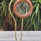 Scandinavian design magnifier wood and brass