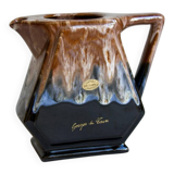 Flamed ceramic carafe jug
