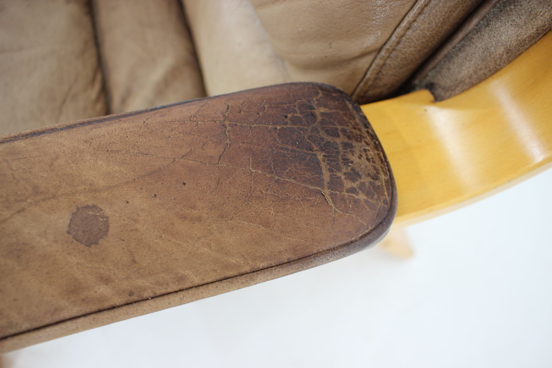 1970s Yngve Ekström "Contino" Leather Armachair,Sweden