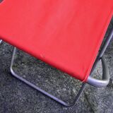 Set of three fabric folding chairs