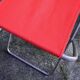 Ensemble de trois chaises pliantes en tissu
