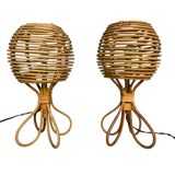 Pair of lamps in Roitn style Louis Sognot 60s