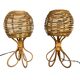 Pair of lamps in Roitn style Louis Sognot 60s