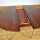 Table de repas en palissandre et chrome 1960