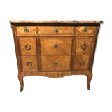 Transition chest of drawers 1900 inlaid with marquetry