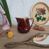 Pot à lait vernissé marron Villeroy & Boch Made in Luxembourg - vintage