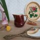 Brown glazed milk jar Villeroy & Boch Made in Luxembourg - vintage