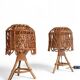 Mid-Century French Riviera Bamboo and Rattan Table Lamps, 1960s