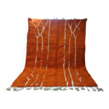 Authentic Beni Ourain Rug 300x200 cm - 100% Wool, Handmade, Orange