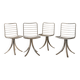 Set of 4 vintage swivel chairs in chrome metal – 1970s Ensem