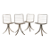 Set of 4 vintage swivel chairs in chrome metal – 1970s Ensem