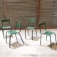 Set of 4 Metal terrace chairs Tolix T1 T2 and Fermob