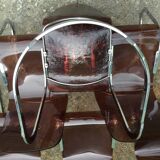 Chairs in plexiglas with chrome metal base