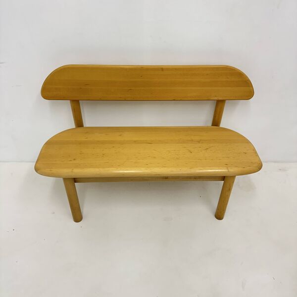 Banc danois vintage Ansager mobler en bois massif, 1970