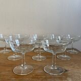Set of 10 champagne glasses