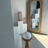Rattan foot mirror with braces H:2m