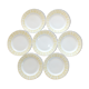 7 dessert plates 50s zebra yellow décor