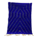 Tapis en laine pure fait main sur mesure traditionnelle bleu 1,5/2,5 m