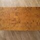 Table basse vintage en loupe d'orme 1970