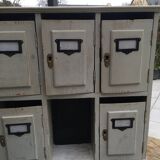 Row of old mailboxes
