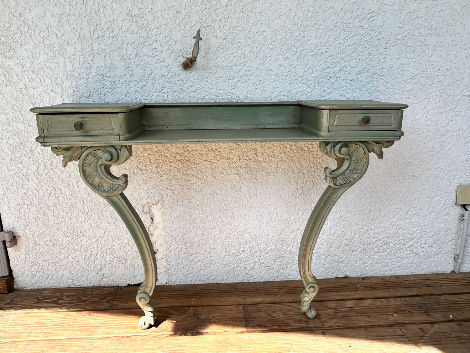 Turquoise blue "mermaid" dressing table