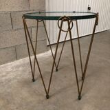 Art deco pedestal table wrought iron