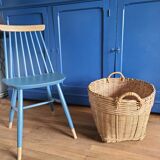 Basket, vintage woven wicker pot cover