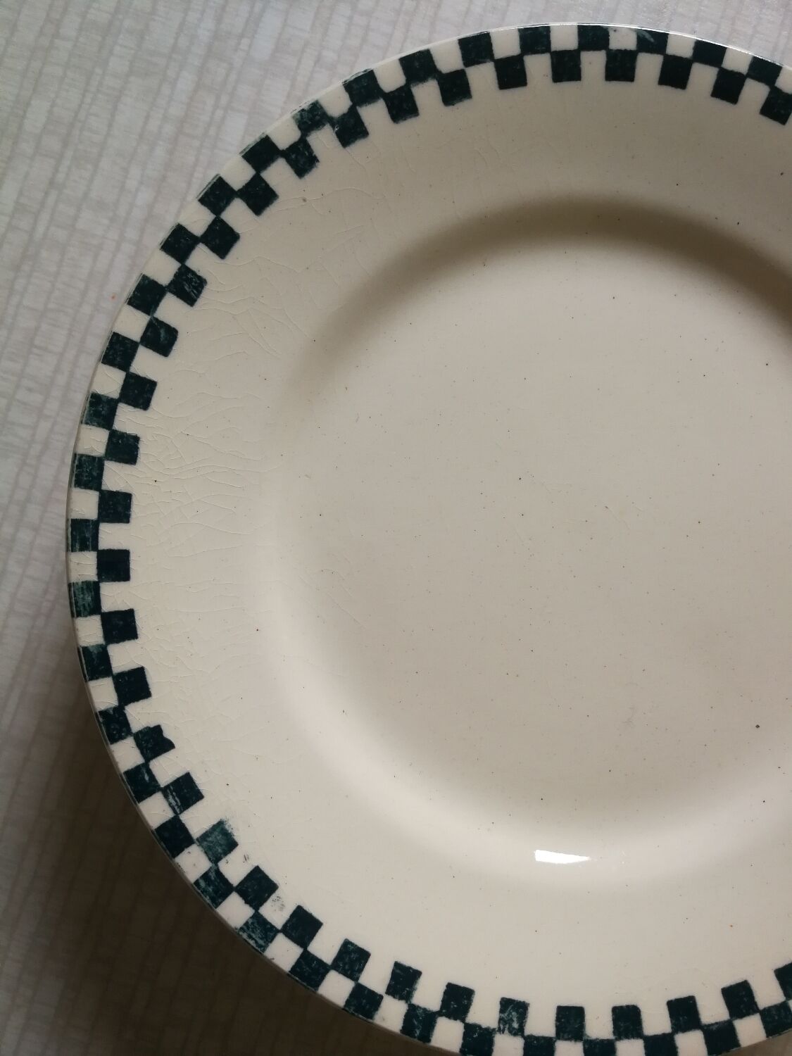 Set of 8 dessert plates Damier Terre de fer