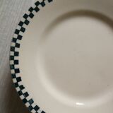 Set of 8 dessert plates Damier Terre de fer