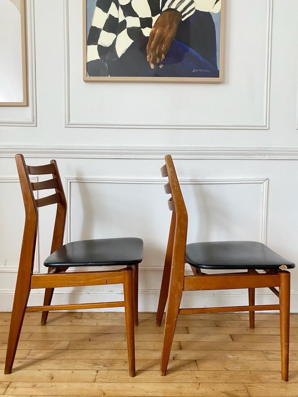 Pair of vintage Scandinavian style chairs