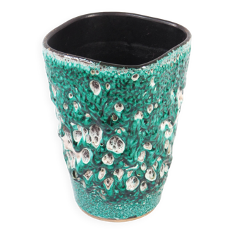 Vase fat lava turquoise