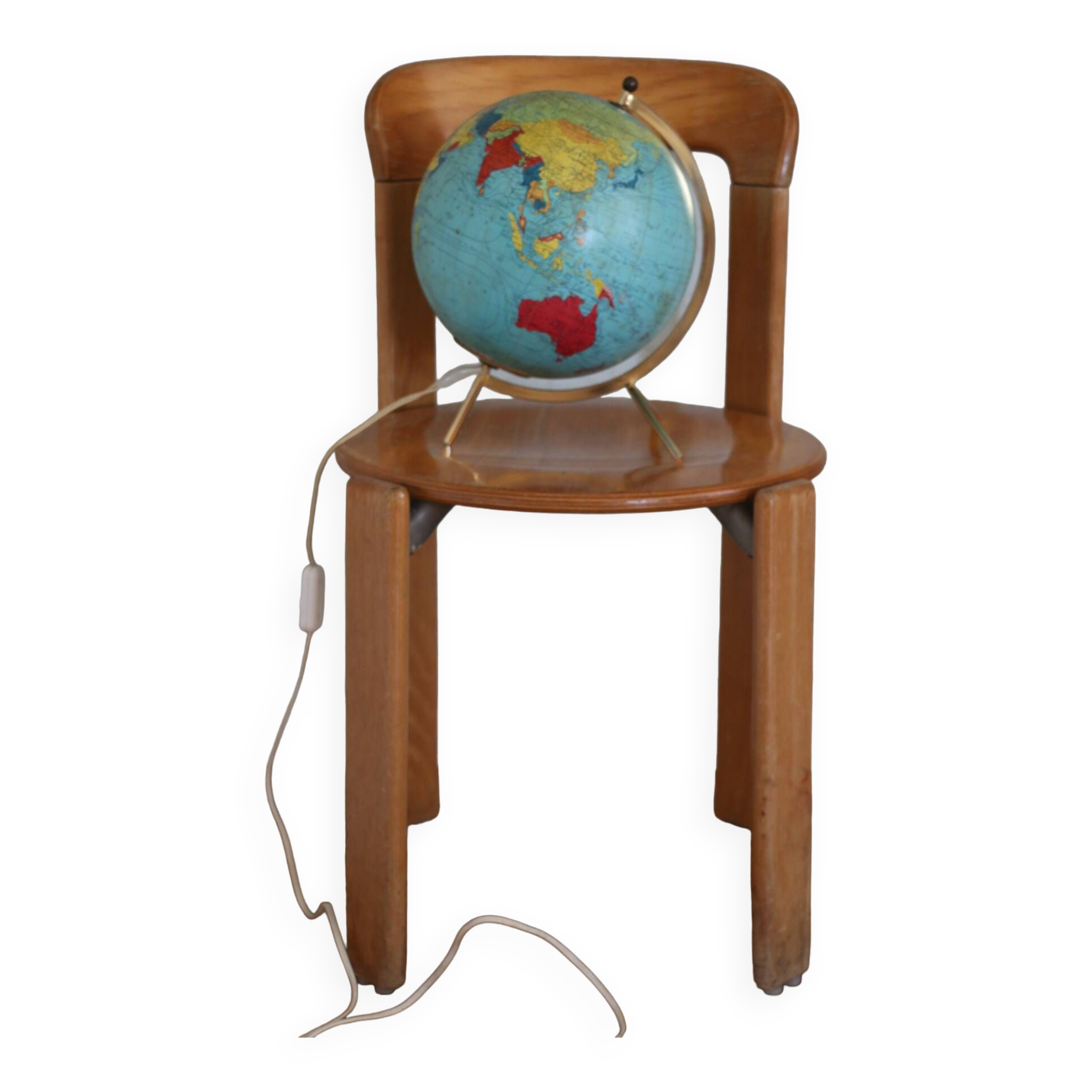 Globe terrestre lumineux TARIDE verre 1966