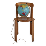 TARIDE glass luminous terrestrial globe 1966