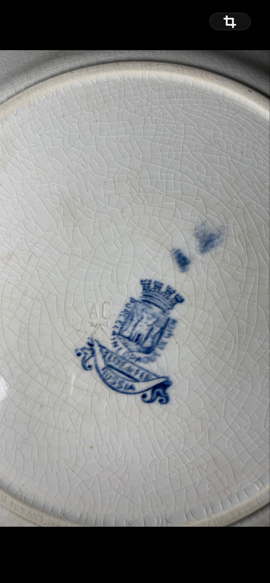 Set of 6 antique Gien plates