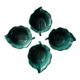 Service of 5 green leaf verrines