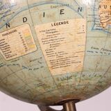 Globe terrestre par J.Forest éditeur Girard & Barrière, début du 20ème s.