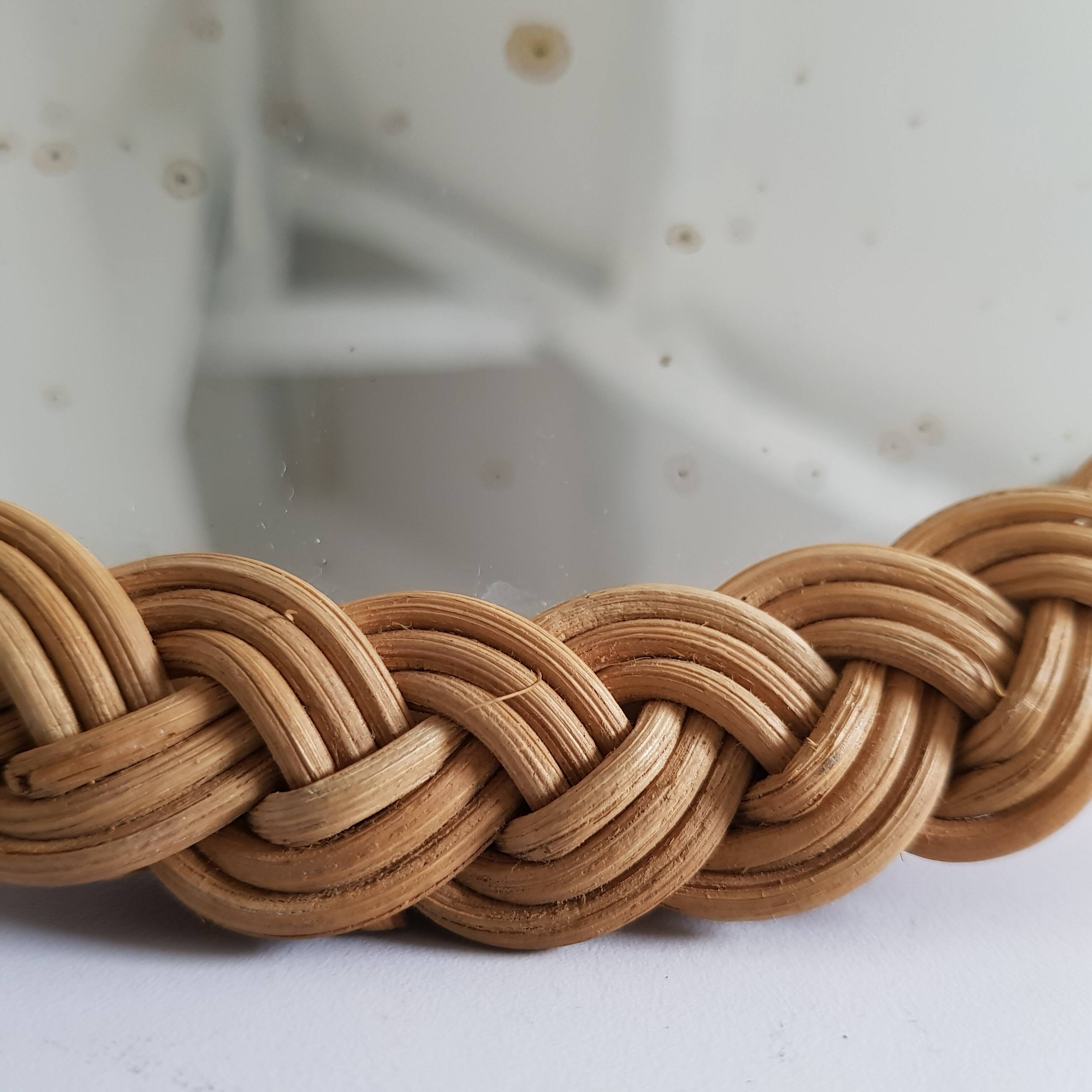 Mirror rattan Diam.24