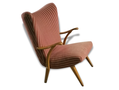 1 fauteuil Bergere wing chair scandinave Danois années 50 60