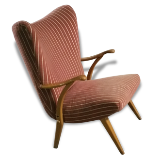 1 fauteuil Bergere wing chair scandinave Danois années 50 60