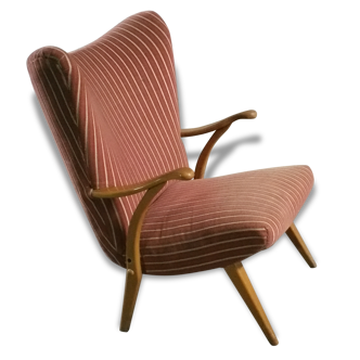 1 armchair Bergere chair wing Scandinavian Danish 50s 60s