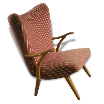 1 fauteuil Bergere wing chair scandinave Danois années 50 60