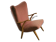 1 armchair Bergere chair wing Scandinavian Danish 50s 60s