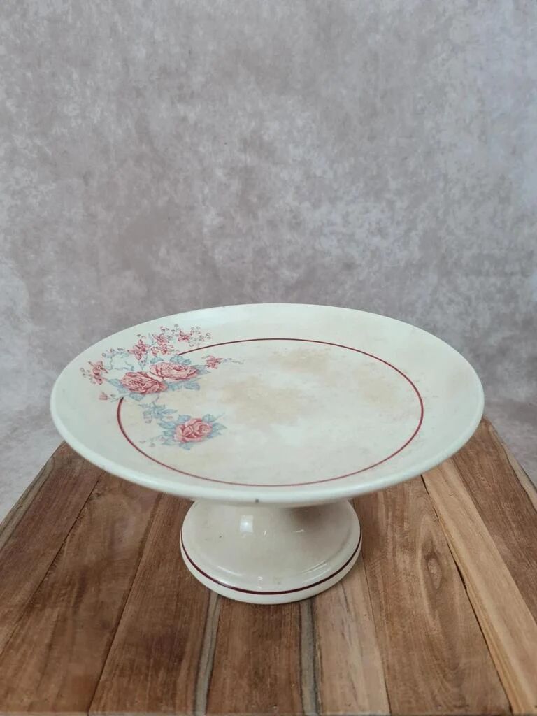 Antique compote dish from Saint-Amand, model "Thalie"