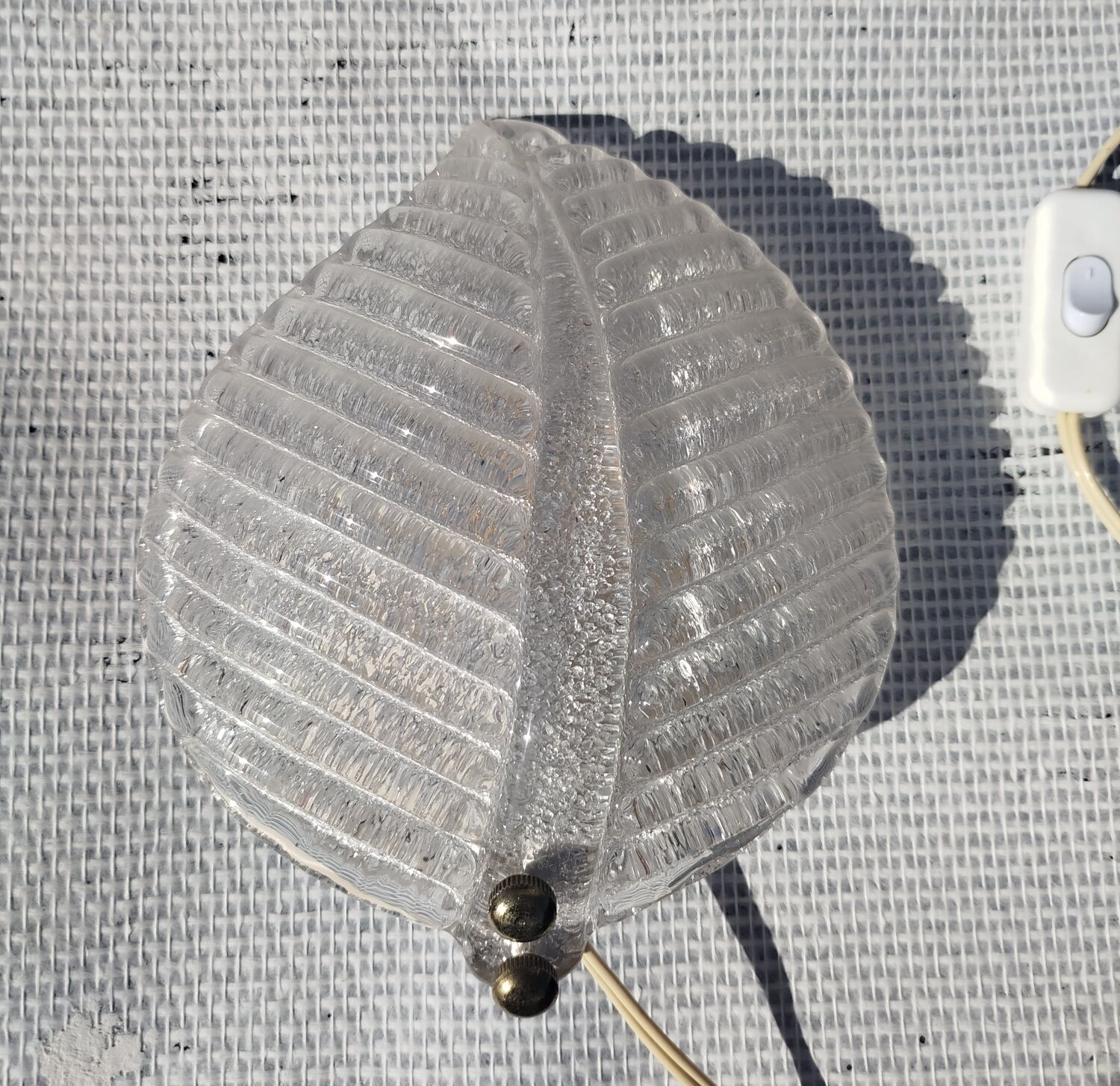 Wall lamp "Leaf" by Barovier & Toso in Murano glass.