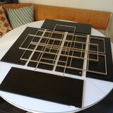 Gold and black thong shelf