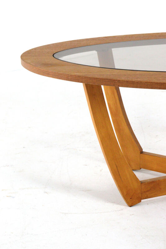 Oval coffee table 'Salford' mid century modern