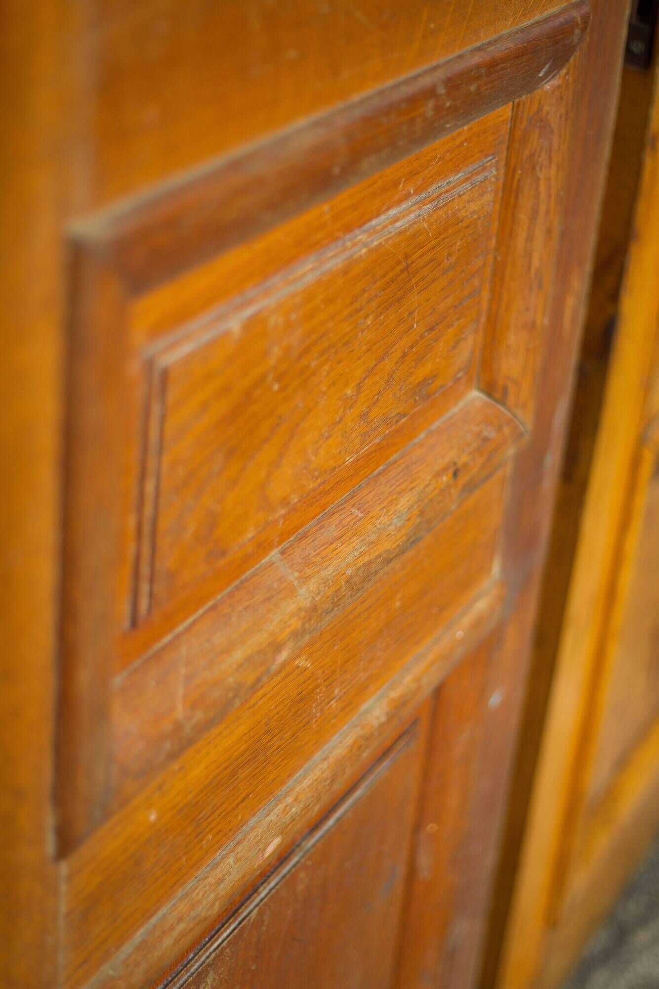 Double old door, old wooden door, large vintage door