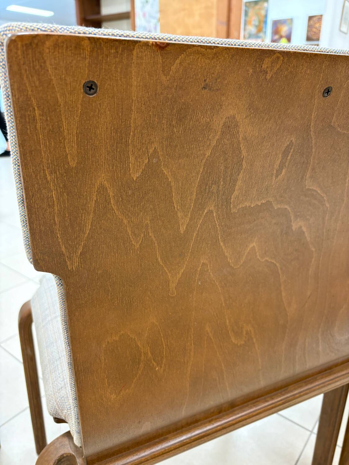 Chaises en noyer encastrable, Sauder designare, années 1960, USA