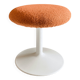 Vintage Spage Age stool with bouclette fabric seat